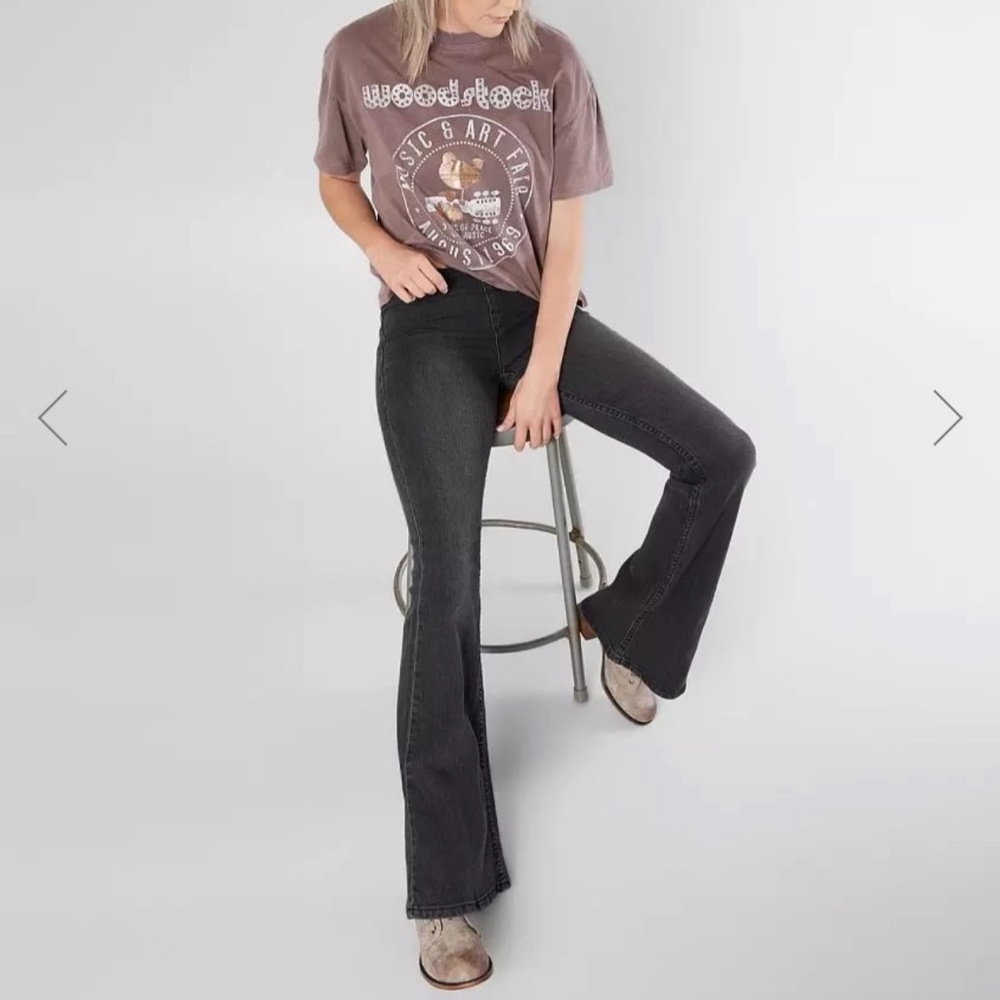 NEWBURY Black flare jeans size M